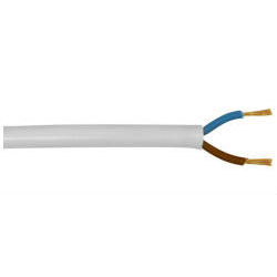 Καλώδιο διπολικό 2x0,75mm², χωρίς φις, λευκό